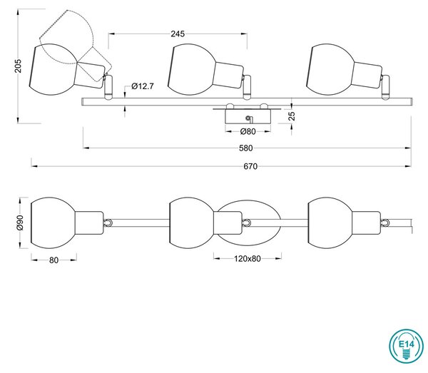 Σποτ RL Lighting Brest R80593006 Χρώμιο