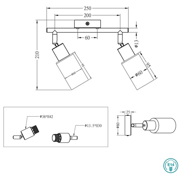 Σποτ RL Lighting Mars R80012007