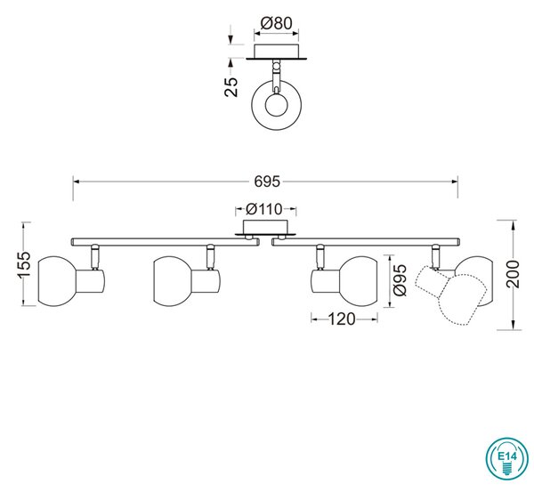 Σποτ RL Lighting Antibes R80174007