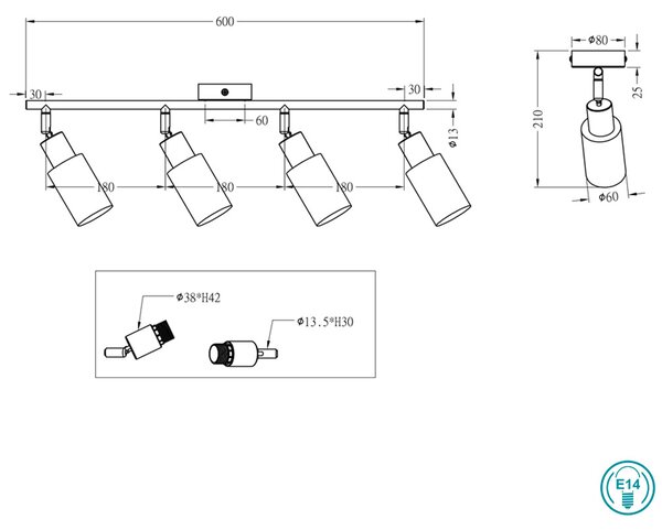 Σποτ RL Lighting Mars R80014007