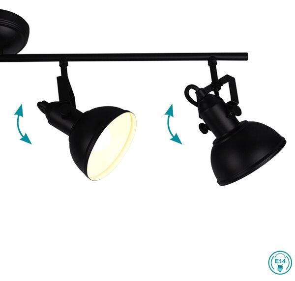 Σποτ RL Lighting Gina R80154032 Μαύρο Ματ