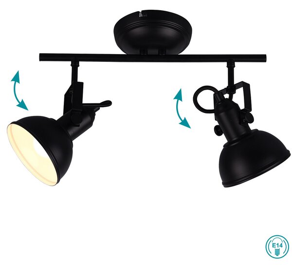 Σποτ RL Lighting Gina R80152032 Μαύρο Ματ