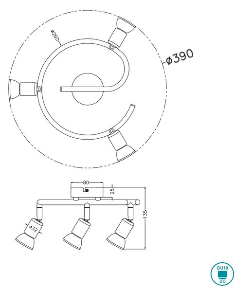 Σποτ RL Lighting Paris R80913987