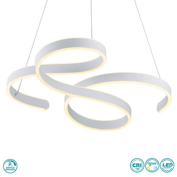 Φωτιστικό Κρεμαστό Trio Lighting Francis 371310131 Λευκό Ματ