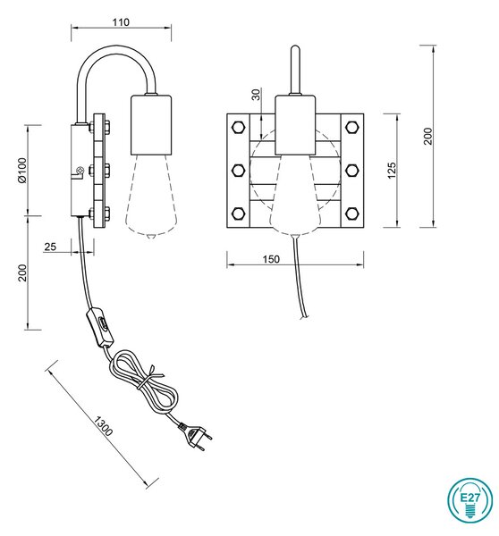 Απλίκα Trio Lighting Khan 205570167