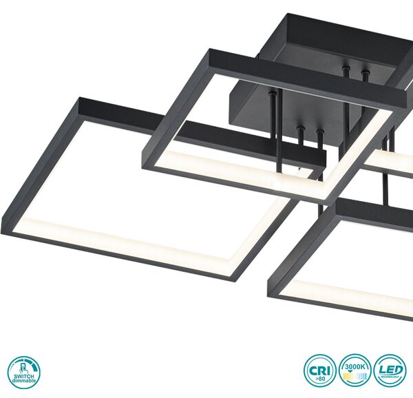 Φωτιστικό Οροφής Trio Lighting Sorrento 627710432 Μαύρο Ματ