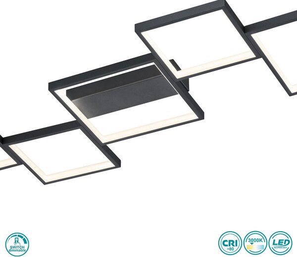 Φωτιστικό Οροφής Trio Lighting Sorrento 627710532 Μαύρο Ματ