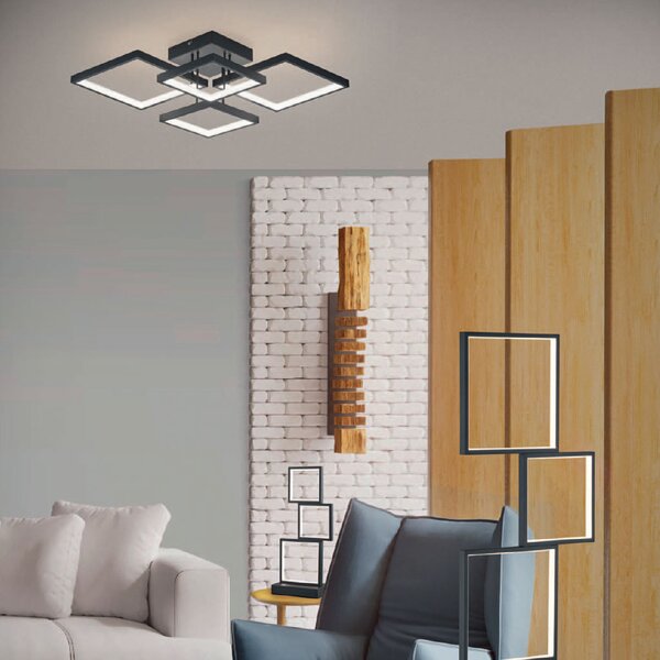 Φωτιστικό Οροφής Trio Lighting Sorrento 627710432 Μαύρο Ματ