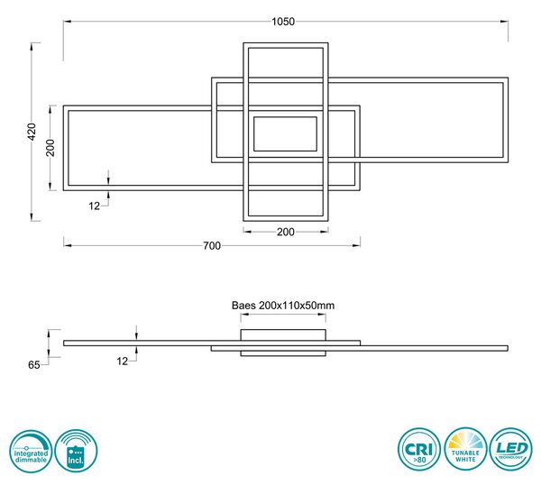 Φωτιστικό Οροφής Trio Lighting Irvine 620010431 Λευκό Ματ