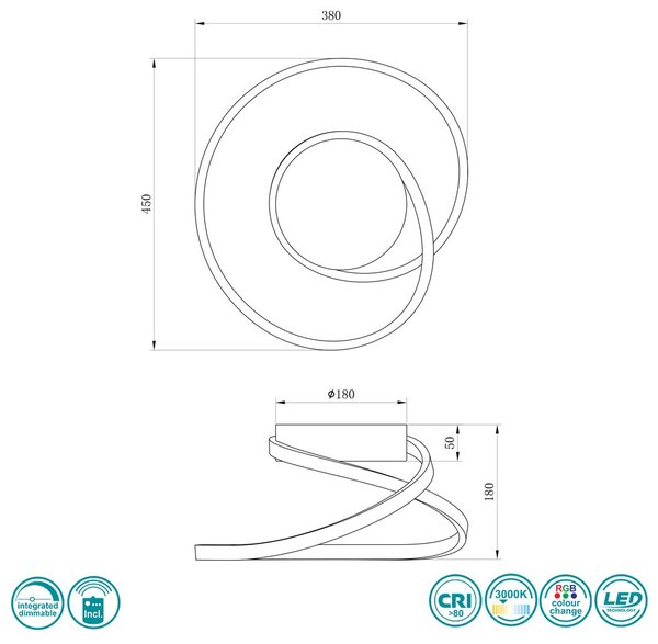 Φωτιστικό Οροφής RL Lighting Rubin R62021105 Αλουμίνιο