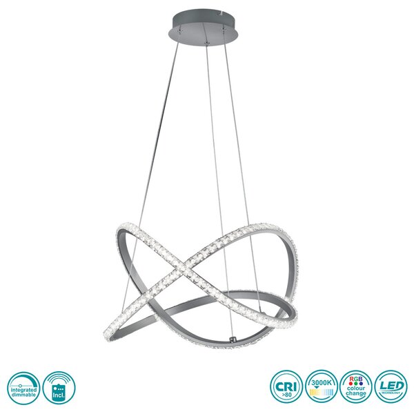 Φωτιστικό Κρεμαστό RL Lighting Rubin R32021105 Αλουμίνιο