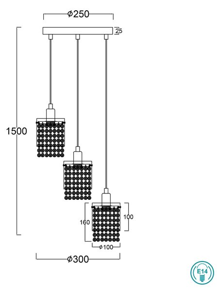 Φωτιστικό Κρεμαστό RL Lighting Posh R30763906