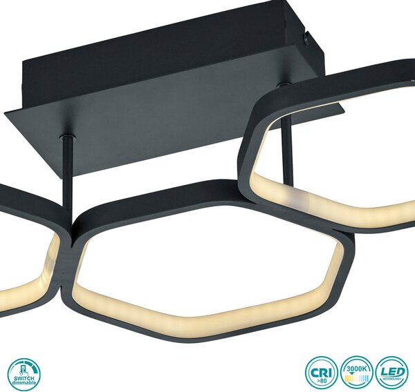 Φωτιστικό Οροφής RL Lighting Vigo R62055142 Ανθρακί