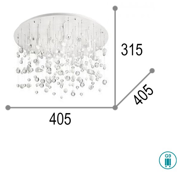 Φωτιστικό Οροφής Ideal Lux Neve 101170 Λευκό