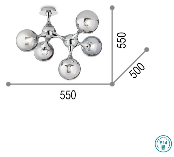 Φωτιστικό Οροφής Ideal Lux Nodi Cromo 200484 Χρώμιο