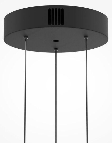 Maytoni Κρεμαστό φωτιστικό LED Bassa, λαδί, Ø 45 cm, γυαλί, με ρυθμιζόμενη ένταση, ρυθμιζόμενος, Πράσινο, Σαλόνι / τραπεζαρία, Γυαλί, σύγχρονο