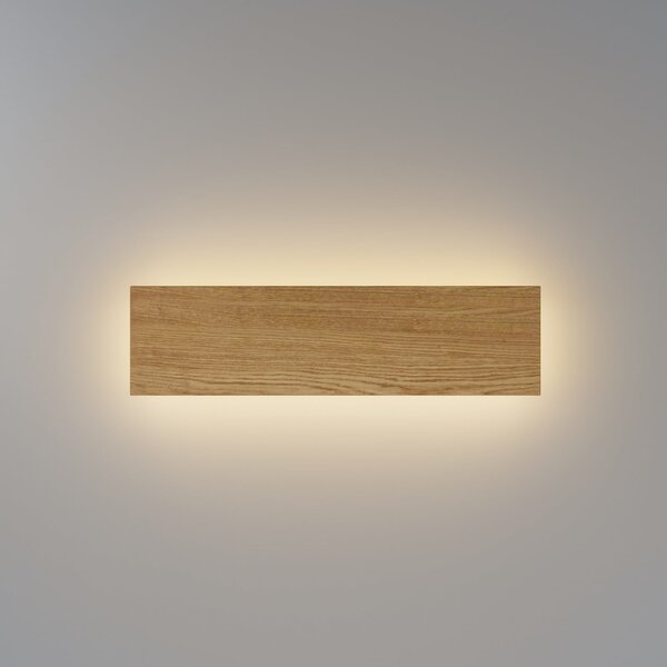 Maytoni Φωτιστικό τοίχου LED BASIC TEXTURE, ξύλο, πλάτος 30 cm, CCT, Ξύλου, Σαλόνι / τραπεζαρία, Ξύλο, σύγχρονο