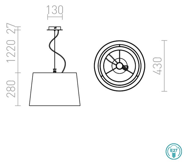 Φωτιστικό Κρεμαστό Rendl Light Esplanade R12483