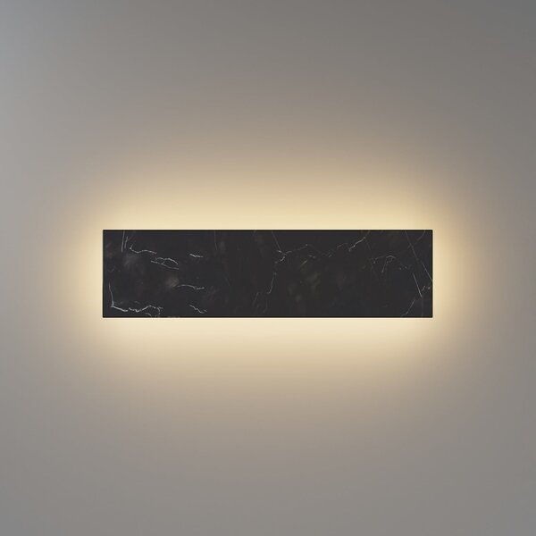 Maytoni Φωτιστικό τοίχου LED BASIC TEXTURE, μαύρο, πλάτος 30 εκ., μαρμάρινο, CCT, Μαύρο, Σαλόνι / τραπεζαρία, Μάρμαρο, σύγχρονο