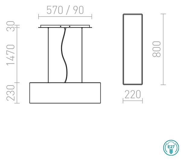 Φωτιστικό Κρεμαστό Ράγα Rendl Light Lope R10539