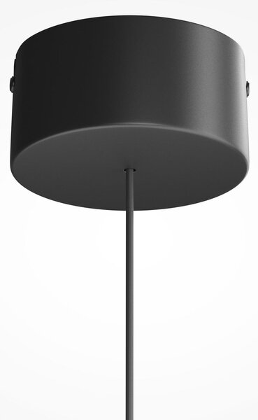 Maytoni Φωτιστικό οροφής LED FLOAT, γκρι/μαύρο, Ø 20 cm, γυαλί/μέταλλο, ρυθμιζόμενος, Γκρι, Σαλόνι / τραπεζαρία, Γυαλί, σύγχρονο