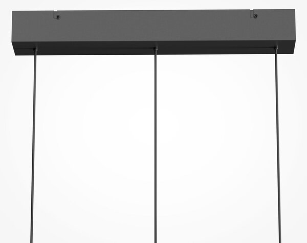 Maytoni Κρεμαστό φωτιστικό LED FLOAT, γκρι/μαύρο, 3 λάμπες, 68 εκ., γυαλί/μέταλλο, ρυθμιζόμενος, Γκρι, Σαλόνι / τραπεζαρία, Γυαλί, σύγχρονο
