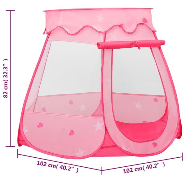 Παιδική Σκηνή Ροζ 102x102x82 εκ. με 250 Μπάλες - Ροζ
