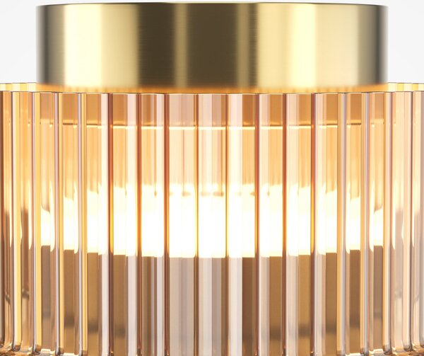 Maytoni Φωτιστικό οροφής LED SCALA, καφέ/μπρούντζινο, Ø 15 cm, γυαλί, με ρυθμιζόμενη, ρυθμιζόμενος, Καφέ / Σκουριάς, Σαλόνι / τραπεζαρία, Γυαλί, σύγχρονο