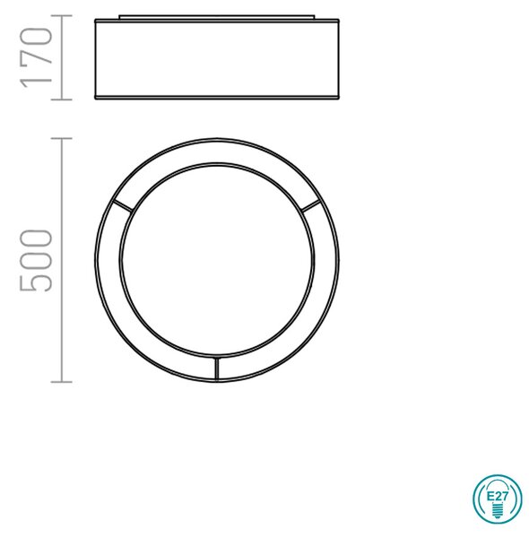 Φωτιστικό Οροφής Rendl Light Otis R12491 Μαύρο