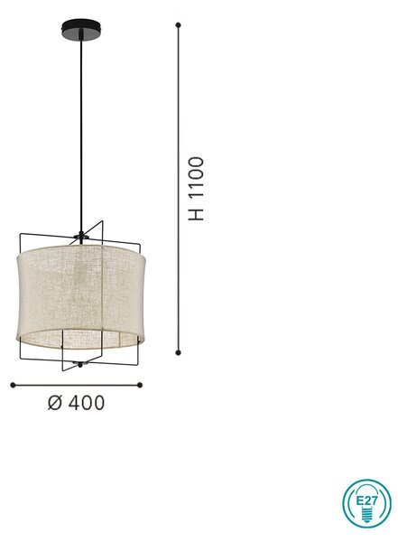 Φωτιστικό Κρεμαστό Vintage Industrial Eglo Bridekirk 43292