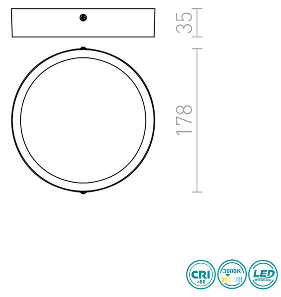 Φωτιστικό Οροφής Rendl Light Hue R12799 Απομίμηση Ξύλου