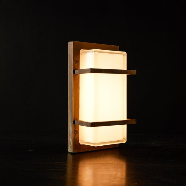 Moretti Luce Εξωτερικό φωτιστικό τοίχου Ice Cubic 3415, ορείχαλκος αντίκα, ρυθμιζόμενος, Μπρούτζινο / Αντικέ ορείχαλκου, Μέταλλο