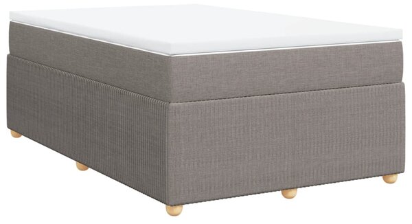 VidaXL Κρεβάτι Boxspring με Στρώμα Taupe 120x200 εκ. Υφασμάτινο