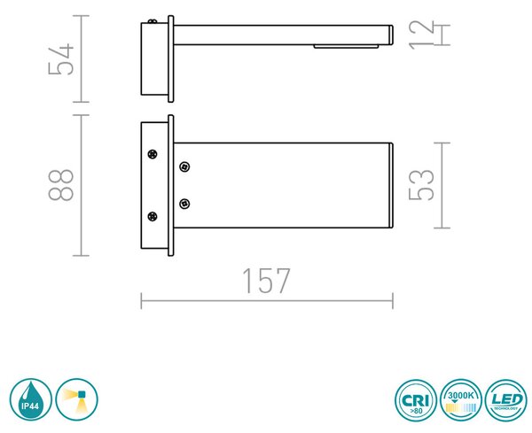 Απλίκα Στεγανή Rendl Light Paragna R10612