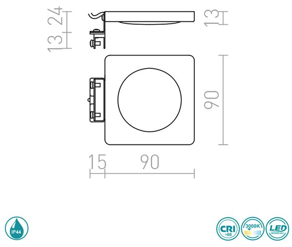 Απλίκα Στεγανή Rendl Light Yolo R10588