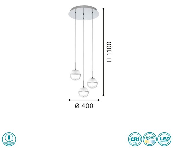Φωτιστικό Κρεμαστό Eglo Montefio 93709