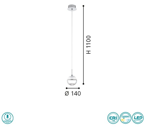 Φωτιστικό Κρεμαστό Eglo Montefio 93708