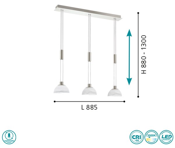 Φωτιστικό Κρεμαστό Eglo Montefio 93468
