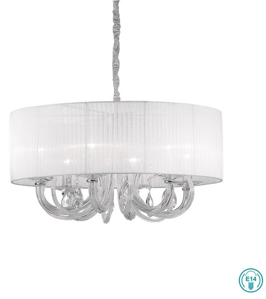 Φωτιστικό Κρεμαστό Ideal Lux Swan SP6 035826 Λευκό