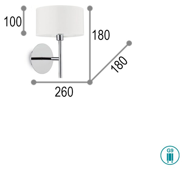 Απλίκα Ideal Lux Woody AP1 143156 Λευκό