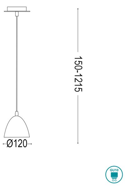 Φωτιστικό Κρεμαστό Ideal Lux Oil-4 SP1 110462 Φυσικό Τσιμέντο