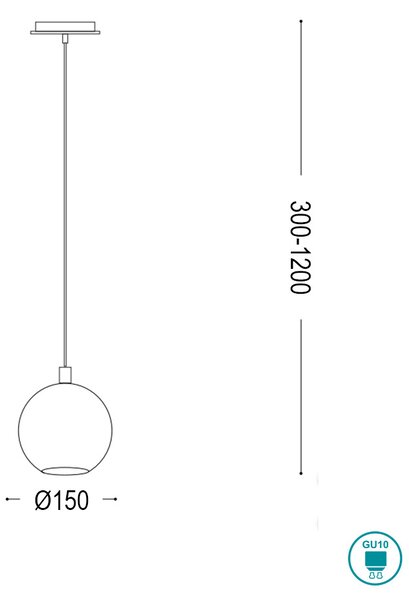 Φωτιστικό Κρεμαστό Ideal Lux Mr Jack SP1 Big 116464 Χρώμιο