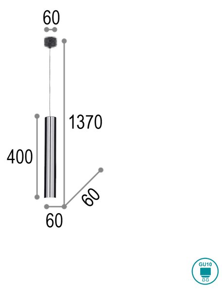 Φωτιστικό Κρεμαστό Ideal Lux Look SP1 Small 104942 Χρώμιο