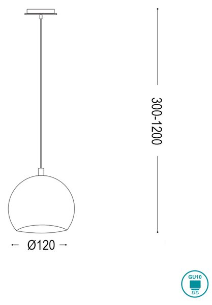 Φωτιστικό Κρεμαστό Ideal Lux Mr Jack SP1 Small 116457 Χρώμιο