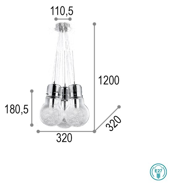 Κρεμαστό Φωτιστικό Ideal Lux Luce Max 081762