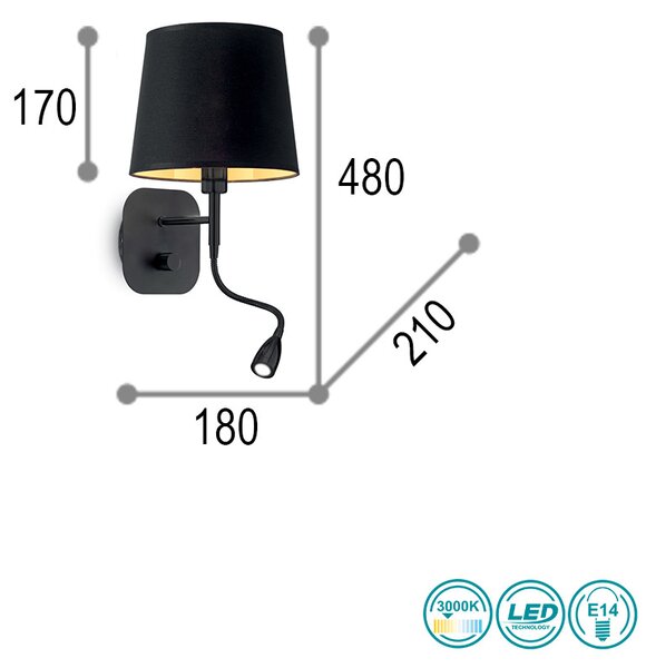 Απλίκα Ideal Lux Nordik 158242