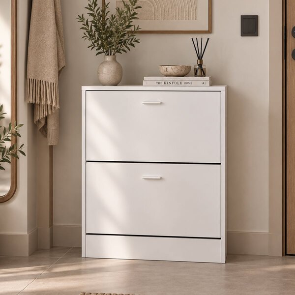 Παπουτσοθήκη Με 2 Ράφια/12 Θέσεων (63x24x80) Spitishop Slimline White