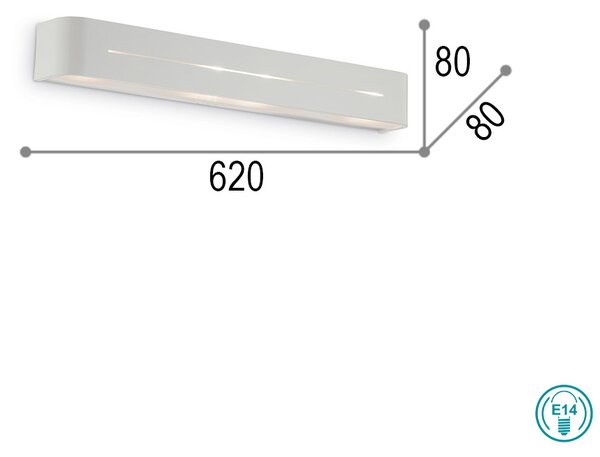 Απλίκα Ideal Lux Posta 051987 Λευκό