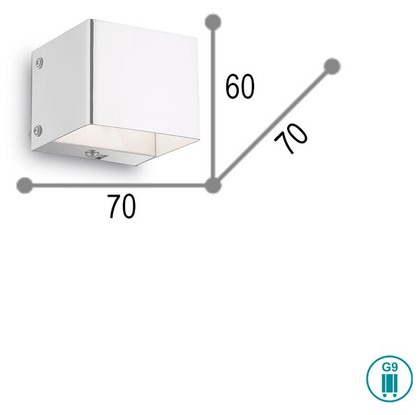 Απλίκα Ideal Lux Flash 095264 Λευκό