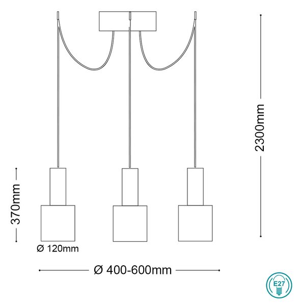 Φωτιστικό Κρεμαστό Ideal Lux Holly 231600 Οξυντέ